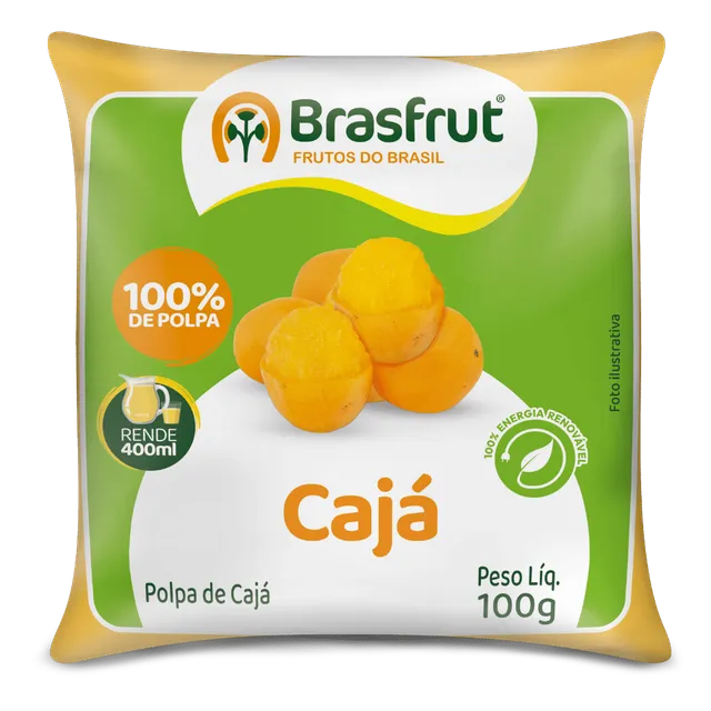 Polpa de Cajá, Pacote com 12 × 100 g, Brasfrut