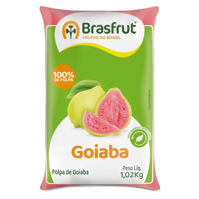 Polpa de Goiaba, Pacote 1,02 kg (vendido por kg), Brasfrut