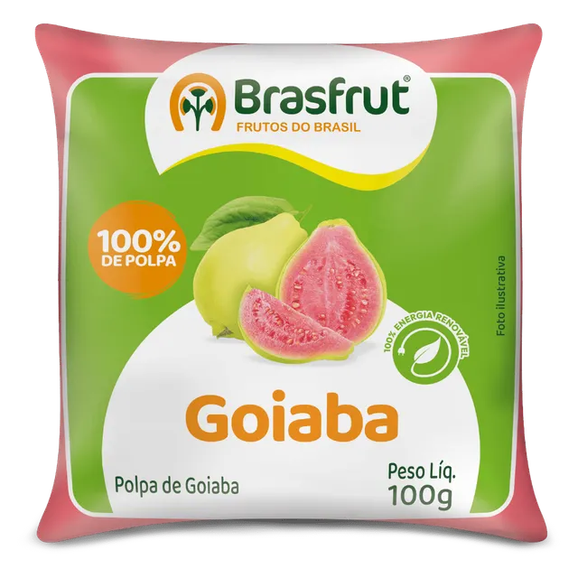Polpa de Goiaba, Pacote com 12 × 100 g, Brasfrut